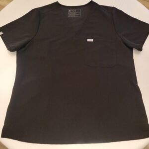 FIGS Catarina Women's V-Neck Scrub Top|XLarge|Black